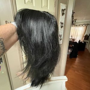 Wig- black shoulder length wig